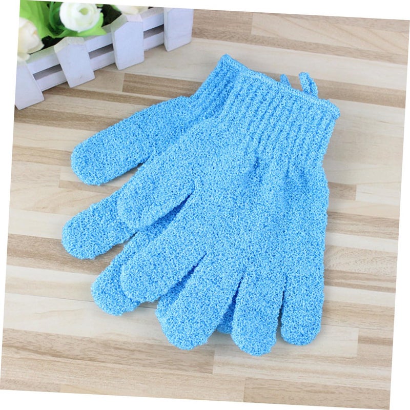 PACKOVE 1 Pair Five Fingers Exfoliating Bath Shower Glove Mitt for Men and Women - Image 2